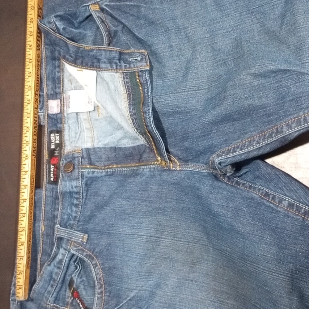 Ariat 40x 30 blue denim Flame retardant FR relaxed boot cut jeans. Work pants